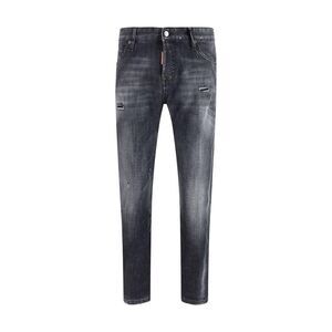 Dsquared² Cotton Slim Fit Jeans Men Black Bottoms